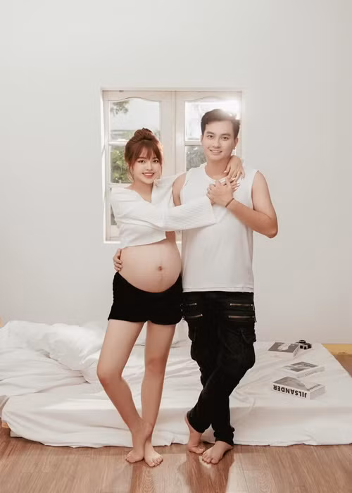 Diễm Quỳnh chia sẻ, cô được chồng chiều chuộng hơn khi mang bầu.