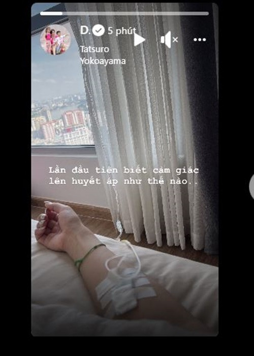 Diệp Lâm Anh tăng huyết áp sau sự việc. Ảnh chụp màn hình