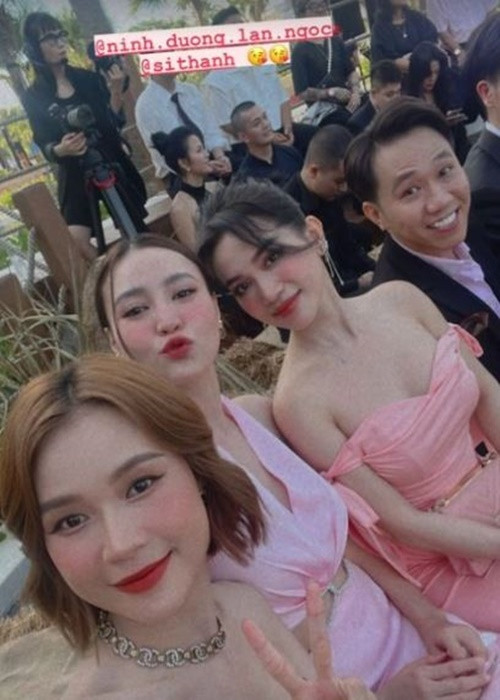 Sam, Sĩ Thanh, Ninh Dương Lan Ngọc mặc gợi cảm trong hôn lễ Diệu Nhi. Ảnh: Phụ nữ Việt Nam