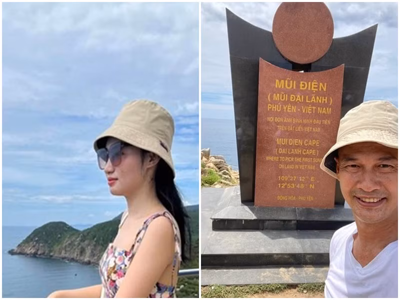 Tiết Cương và Ngọc Thưởng chia sẻ hình ảnh ở Phú Yên. Ảnh: Yan