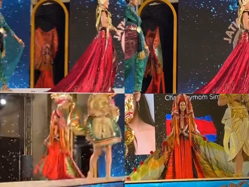 Theo Bảo Ngọc, cô là thí sinh mang bộ trang phục to nhất, với phần cánh cần xử lý khéo để có thể tối ưu sân khấu và đồng thời phải “ý tứ” để không ảnh hưởng bạn diễn cùng. Ngoài ra, từ dưới cánh gà, bộ trang phục của Bảo Ngọc đã hơi khó di chuyển bởi hậu đài khá nhỏ, cổng ra sân khấu cũng không được rộng rãi, vì vậy cô đã đi ngang để lọt qua. Không may, một sự cố ngoài ý muốn xảy ra. Chiếc cánh bị rơi xuống một phần do Bảo Ngọc giữ không đủ chặt khi đi xuống cầu thang.