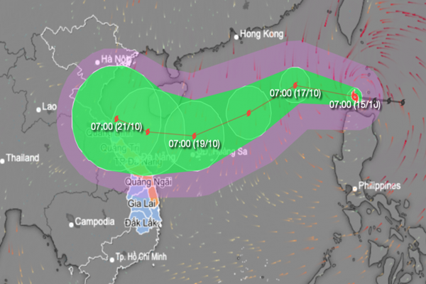 Toi 16/10, bao Nesat vao Bien Dong, kha nang manh them