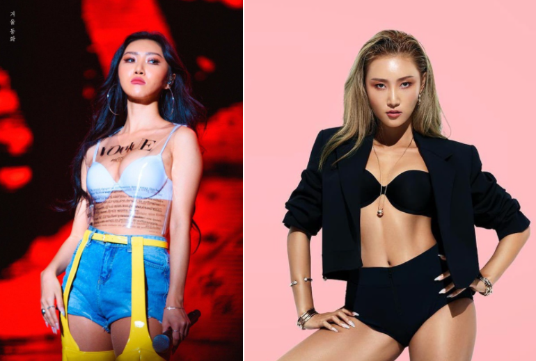 Hwasa lần đầu ra mắt cùng nhóm nhạc MAMAMOO vào năm 2014. Thời điểm đó, vẻ ngoài của cô bị nhiều người chỉ trích. Họ cho rằng thân hình "đồng hồ cát" và màu da không phù hợp với nữ thần tượng Hàn Quốc. "Tôi từng bị loại trong buổi tuyển giọng vì không đáp ứng được yêu cầu da trắng, dáng thon", cô chia sẻ. Kể từ đó, chủ nhân bản hit Maria quyết tâm tạo ra quy chuẩn của riêng mình. Ảnh: Pinterest.