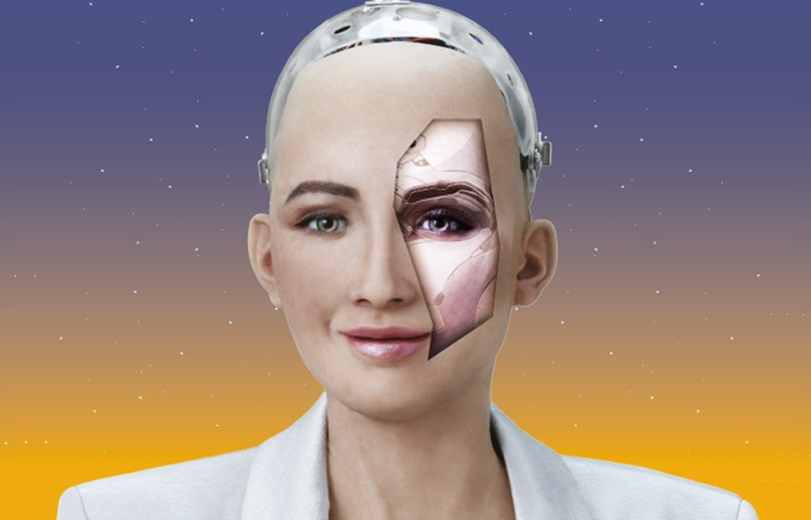 Sophia cũng được đào tạo để phân biệt cử chỉ và cảm xúc của mọi người. Nó cũng sử dụng thuật toán máy học để học hỏi từ các tương tác, và cải thiện phản ứng theo thời gian. Ảnh: @Tech Startups.