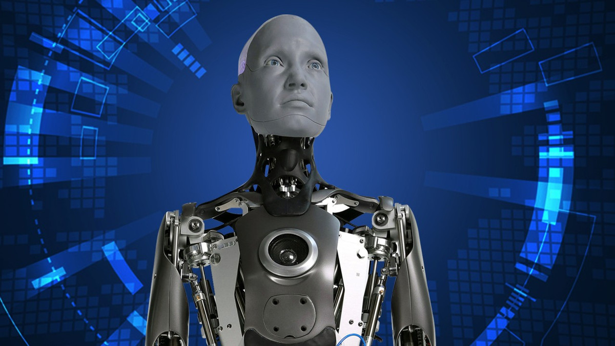 Ameca có camera gắn hai mắt, micro gắn hai tai để nhìn, nghe và nhận dạng khuôn mặt, cảm xúc và giọng nói. Ảnh: @LinkedIn.