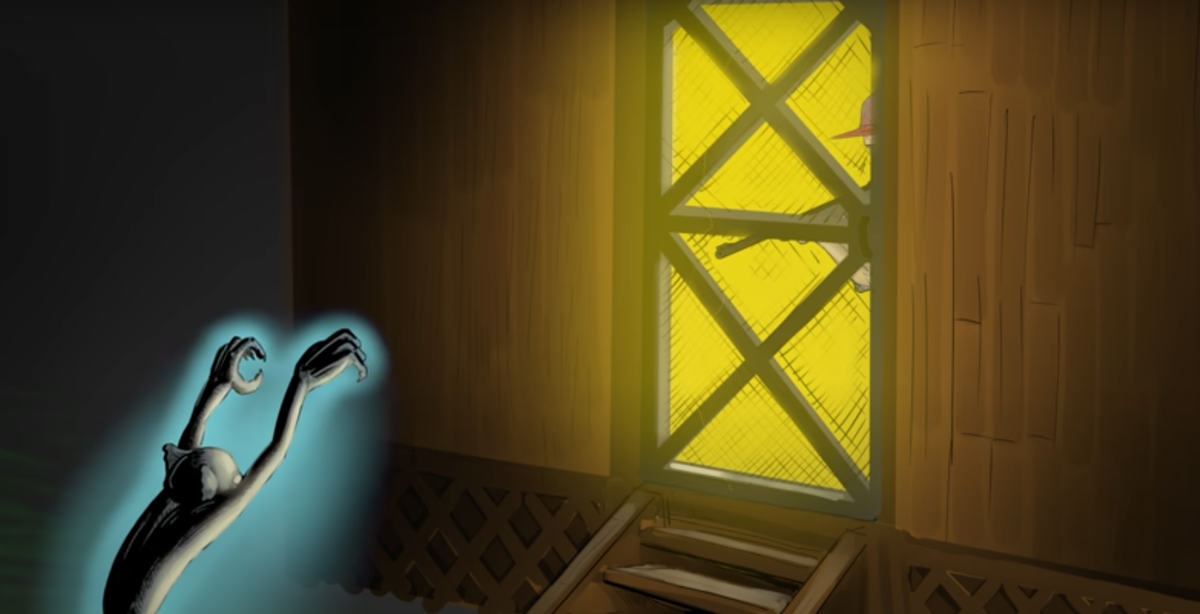 Những yêu tinh tò mò muốn tiếp xúc với nhóm người này. Chúng nhìn trộm vào cửa sổ, trèo lên mái nhà, tiến đến gần cửa, Suttons và Billy Ray cố gắng chặn chúng bằng hỏa lực. Cuối cùng, cả gia đình Suttons chạy lên xe trốn, lái thẳng đến đồn cảnh sát để báo cáo. Ảnh: @Think Anomalous.