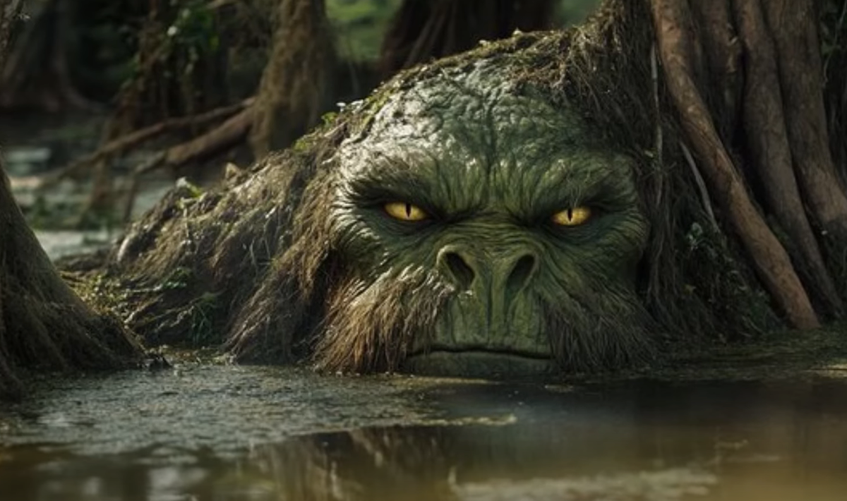 Khu vực Honey Island đã là nơi có những truyền thuyết tương tự từ người Mỹ bản địa từ rất lâu, trước khi quái vật đầm lầy này được đặt tên. Ảnh: @World Bigfoot Central.