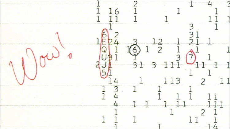 6. Trong các giả thuyết về tín hiệu của người ngoài hành tinh gửi tới Trái đất thì tín hiệu WOW có lẽ nổi tiếng nhất. Tín hiệu này được Tiến sĩ khoa học Jerry Ehman phát hiện năm 1977 khi đang tham gia đề án Tìm kiếm trí thông minh ngoài địa cầu (SETI). Tín hiệu sóng radio lạ kéo dài 72 giây và không bao giờ lặp lại. Nhiều nhà nghiên cứu cho rằng dấu hiệu WOW là thông điệp đầu tiên mà người ngoài hành tinh gửi tới chúng ta.