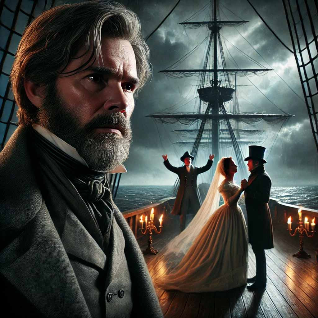 Tuy nhiên, có một vấn đề mà Lady Lovibond phát hiện ra trong suốt chuyến đi: Đó là cô dâu tương lai của ông thực sự yêu người bạn thân nhất của ông. Kinh hoàng và tức giận vì sự phản bội, thuyền trưởng chuyển sự tức giận của mình sang con tàu. Ảnh: @seattlesailingship.