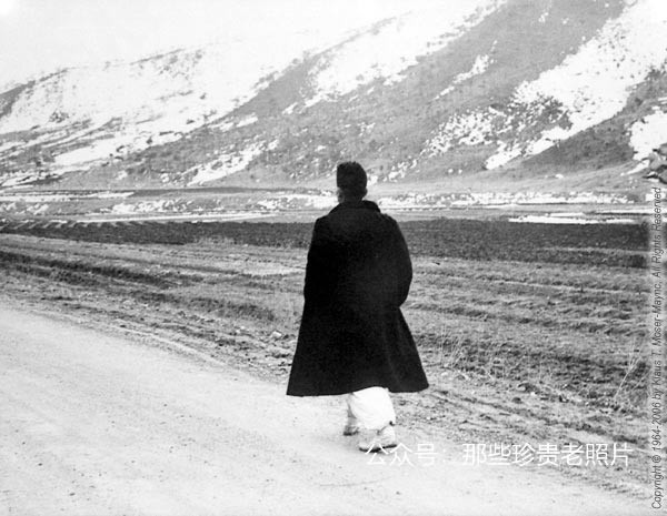 Người đàn ông đi bộ một mình trên con đường vắng vẻ vào mùa đông lạnh lẽo. Ảnh: sina.com.cn. 