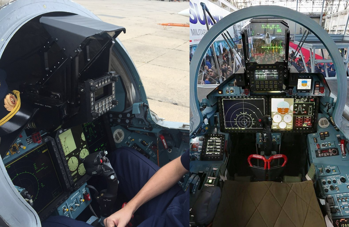 Hệ thống Radar Mảng Quét Điện Tử Thụ Động Irbis-E của máy bay này có thể phát hiện mục tiêu cách xa tới 402 km, theo dõi nhiều mối đe dọa cùng lúc. Ảnh: @Eurasia Review.