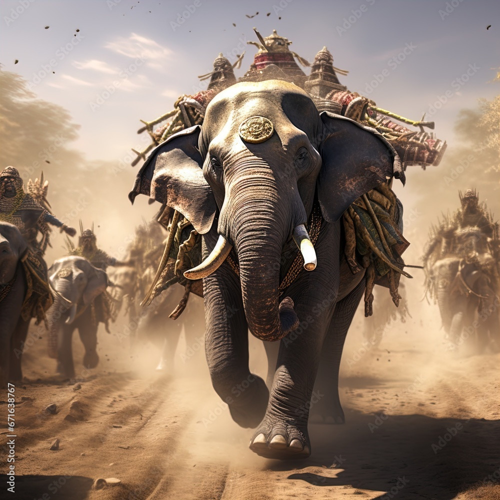 Các vị tướng của Alexander Đại đế (năm 356 TCN – năm 323 TCN) đã chiến đấu để giành lại những gì còn sót lại của Đế chế Alexander Đại đế, sau khi ông ấy qua đời trong khi đang đi chiến dịch. Một số vị tướng trong số họ còn sử dụng cả voi chiến. Ảnh: @Adobe Stock.