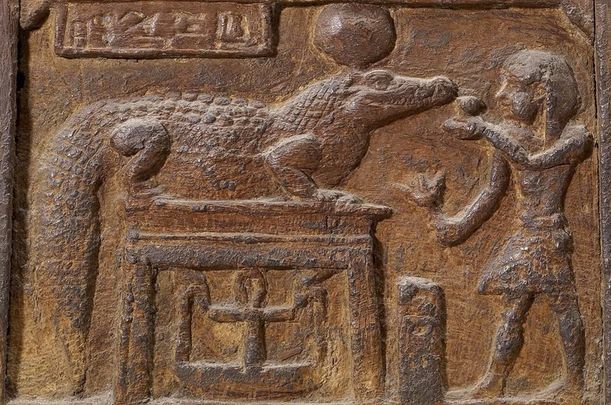 Các lần quét X quang khảo cổ đã phát hiện có một lưỡi câu, cùng với một con cá làm mồi chưa tiêu hóa bên trong bụng của xác ướp cá sấu, cho thấy con cá sấu này đã bị bắt ngoài tự nhiên và bị giết ngay sau khi bị bắt. Ảnh: @JSTOR Daily.