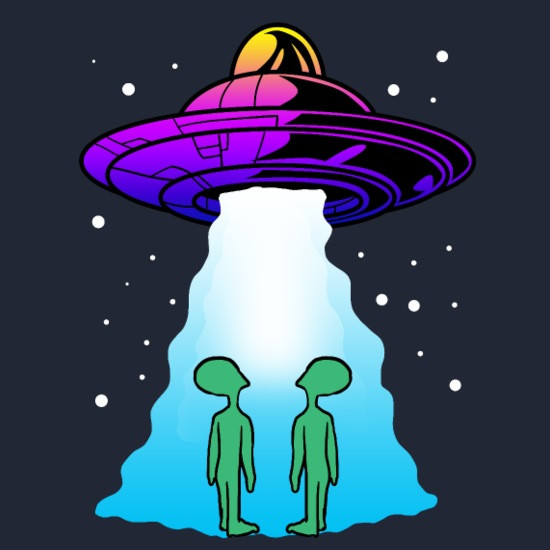 Nhiều tiêu đề báo chí đưa tin về việc nhìn thấy tàu vũ trụ của người ngoài hành tinh xuất phát từ tỉnh Fukushima, của Nhật Bản. Ảnh: @Spreadshirt.ie.