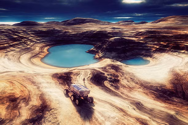 Một nhóm các nhà khoa học NASA ước tính rằng, có thể có một lượng nước lớn bị mắc kẹt trong các vết nứt nhỏ và lỗ rỗng đá ở giữa lớp vỏ Hỏa tinh. Ảnh: @UNILAD.