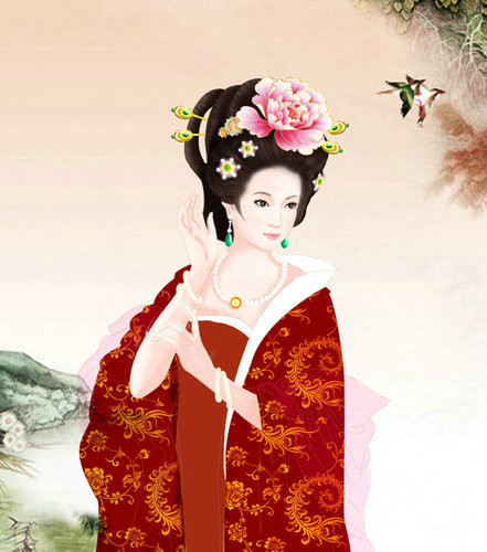 Khi mẹ của Thọ Vương cũng là phi tử được sủng ái nhất của Lý Long Cơ qua đời, Lý Long Cơ vô cùng đau khổ, có rất nhiều người đã giới thiệu Dương Ngọc Hoàn có diện mạo như tiên nữ với Hoàng đế. Chính vì thế, Lý Long Cơ liền triệu con dâu đến bên cạnh mình. Ảnh: image.baidu.com. 