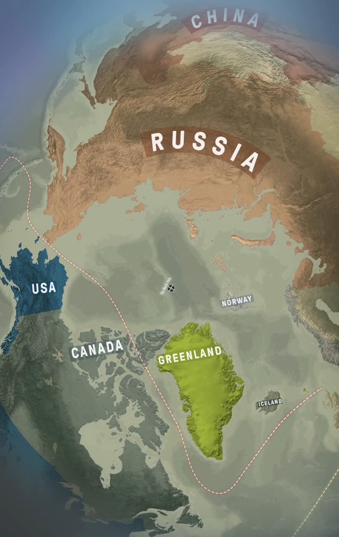 Không riêng gì Mỹ, giá trị của vùng GIUK cũng không hề bị Nga bỏ qua. Vào năm 2019, nước này đã triển khai cuộc tập trận lớn nhất kể từ Chiến tranh Lạnh, đưa ít nhất 10 tàu ngầm từ Murmansk đi qua khu vực này. Ảnh: @World GeoDemo.