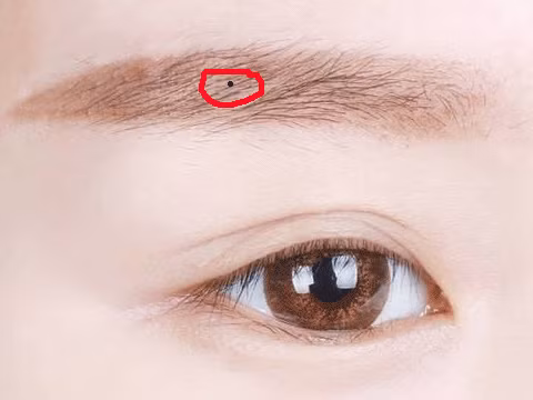  Nốt ruồi ở lông mày: Nốt ruồi mọc ở khu vực này có thể gọi là “ ngọc ẩn trong cỏ”. Người sở hữu nốt ruồi này là người rât thông minh. Họ thường được quý nhân giúp đỡ khi gặp khó khăn và có một cuộc sống gia đình hạnh phúc viên mãn. Ảnh: sohu.com.