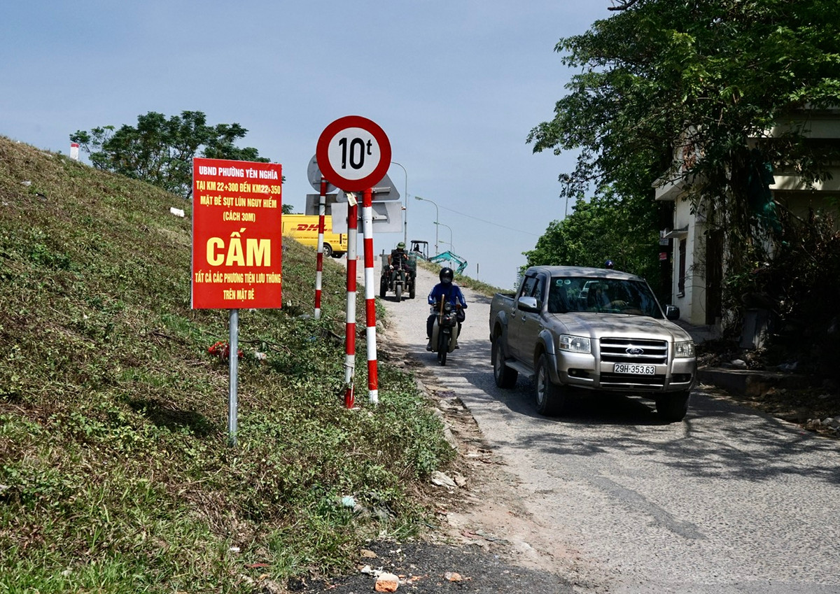 Trọng tải của đê Yên Nghĩa đáp ứng cho xe dưới 10 tấn.