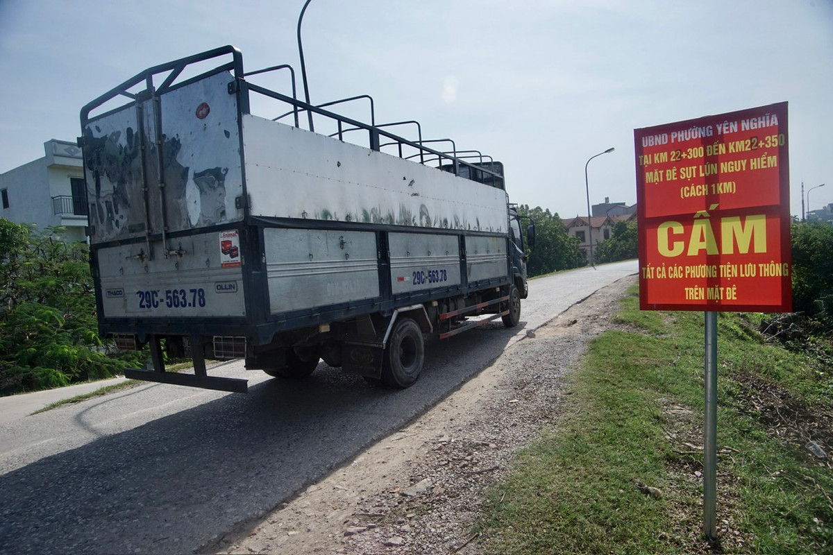 Một số đoạn cho phép xe ô tô có tải trọng 12 tấn.