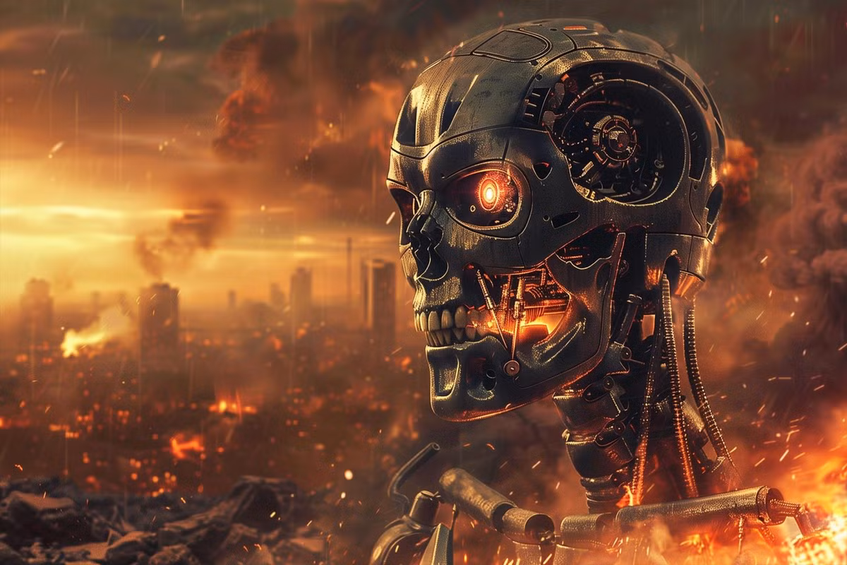 Lý thuyết đầu tiên đó chính là sự bùng dậy của Trí tuệ nhân tạo (AI). Có quan điểm cho rằng, công nghệ này không chỉ vượt qua trí thông minh con người, mà còn trở nên tự nhận thức và có khả năng tự nâng cao bản thân. Ảnh: @SciTechDaily.