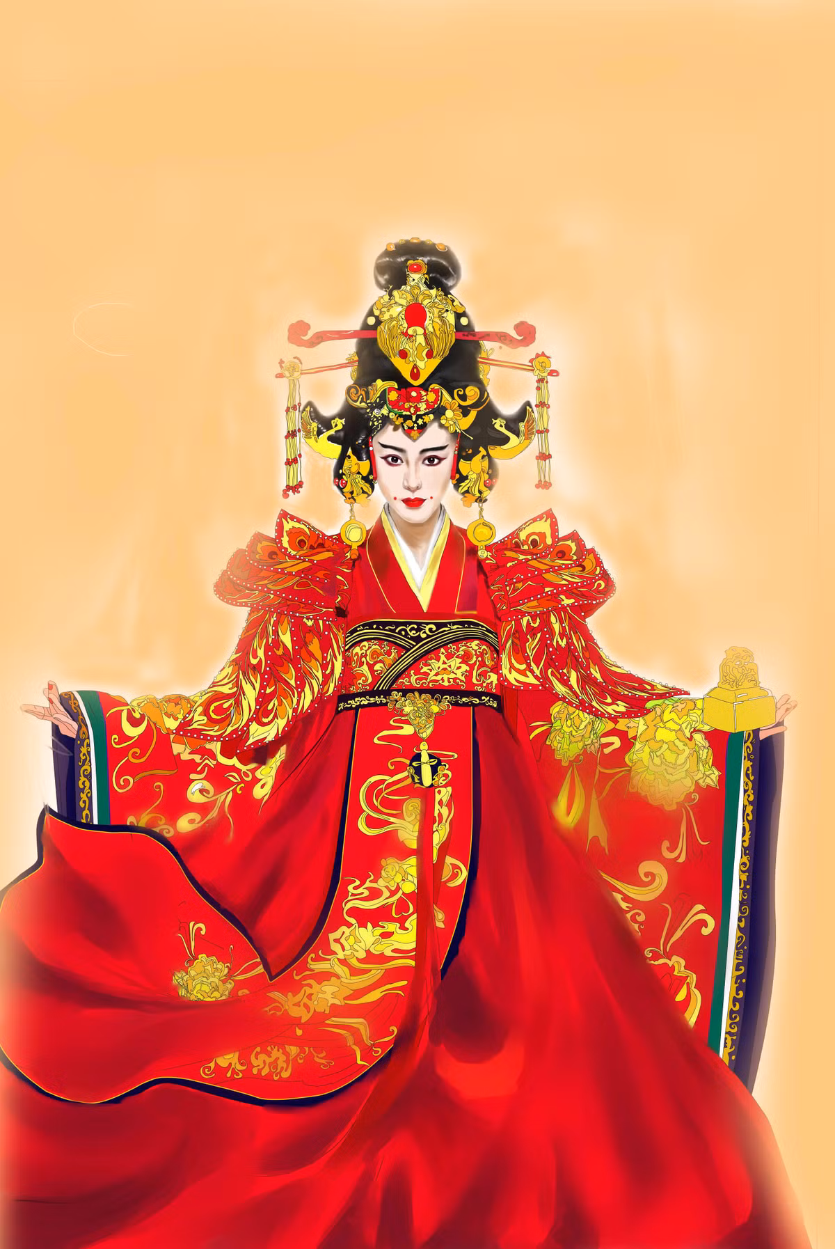 Đương nhiên, khi lên ngôi Hoàng đế, Võ Tắc Thiên cũng phải nghĩ đến vấn đề về người kế vị, đặc biệt khi tuổi ngày càng cao. Là nữ hoàng duy nhất trong lịch sử, khi mới bắt đầu bà thường chọn cách trốn tránh vấn đề này, nhưng khi tuổi cao, ắt phải đối diện với việc chọn lựa người kế vị. Bà ban đầu muốn nhường ngôi cho con cháu họ Võ, cụ thể là cháu ruột Võ Tam Tư. Ảnh: baidu.com.