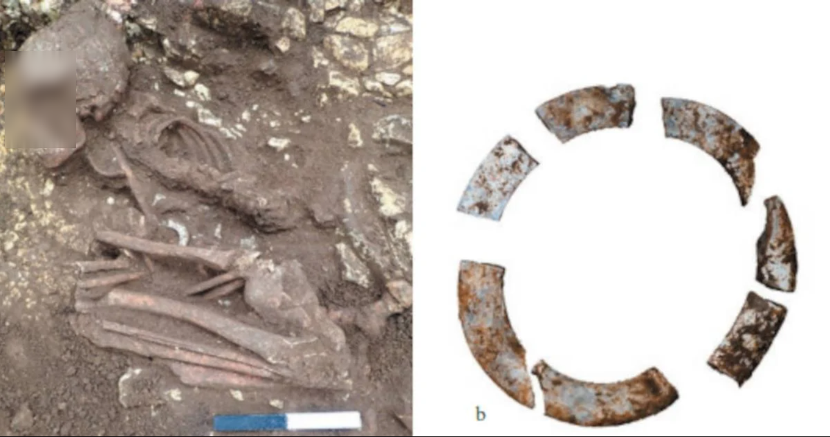 Ngôi mộ chứa hài cốt của một người phụ nữ có thể đã giữ vai trò tâm linh quan trọng. Ảnh: @