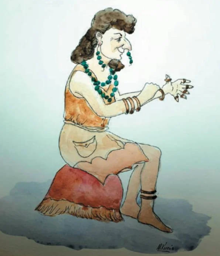 Bà có thể là nhân vật tâm linh như pháp sư hoặc phù thủy, đóng vai trò người dẫn dắt các nghi lễ và nghi thức tâm linh trong cộng đồng bà ấy. Ảnh: @M. Kunin/IAA.