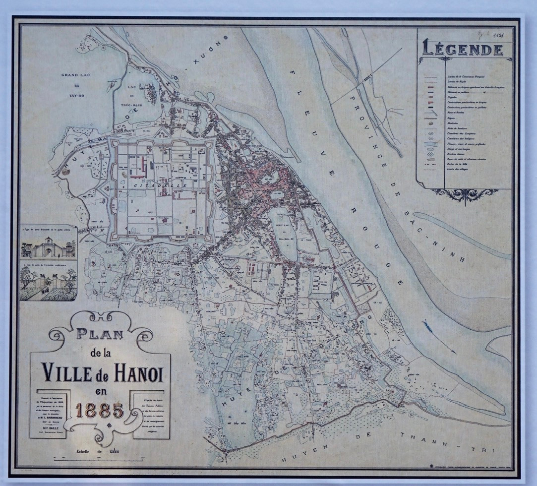 Bản đồ Hà Nội năm 1885.