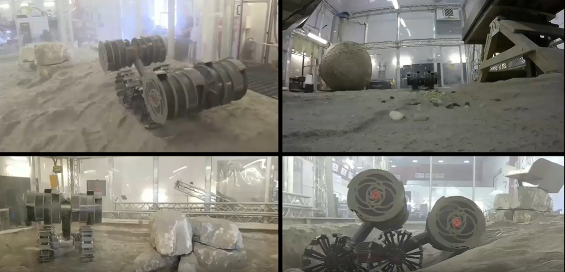 Điều thú vị là hệ thống robot này có khả năng đào được tới 10.000 kg đất đá lớp regolith chỉ trong một ngày. Đây là bước tiến vượt trội so với các phương tiện trước đây, khi chỉ thu thập được hàng chục kg. Ảnh: @NASAKennedy.