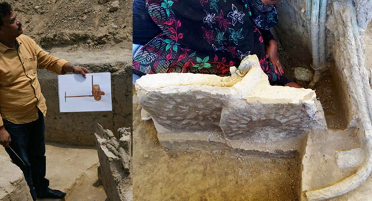 Thiết kế các mô hình xe ngựa chiến này làm nổi bật kỹ năng tiên tiến của những người thợ thủ công thuộc nền văn hóa Đồ gốm màu đất son cổ xưa. Và việc phát hiện ra các mô hình xe ngựa chiến ở Sinauli đặc biệt quan trọng, vì nó thách thức các giả định trước đây về khả năng công nghệ chế tác của khu vực này. Ảnh: @Archaeological Survey of India.