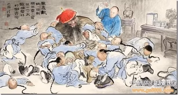 Dù Ngao Bái có chút cảnh giác với Khang Hi thậm chí còn có có dã tâm “phế bỏ Hoàng đế”, nhưng còn do dự, không nhanh chóng hành động. Cuối cùng, Khang Hi Đế đã bí mật sắp xếp, không chế bè đảng của Ngao Bái, thu hồi binh quyền ở kinh thành, đồng thời cho triệu Ngao Bái vào cung để xử tội. Ảnh: baidu.com.