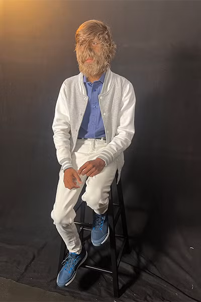 Lalit Patidar có lông phủ hơn 95% khuôn mặt kể từ khi anh còn nhỏ. Ảnh: @guinnessworldrecords.