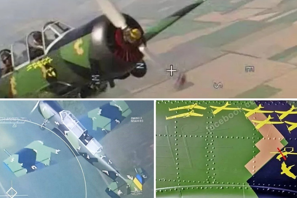 Giống như nhiều chiến đấu cơ khác của Ukraine, chiếc Yak-52 có nhiệm vụ bay vào vùng không phận mục tiêu, có một xạ thủ ngồi sau dùng súng trường để đánh chặn UAV của Nga. Ảnh: @Eye of Horus 