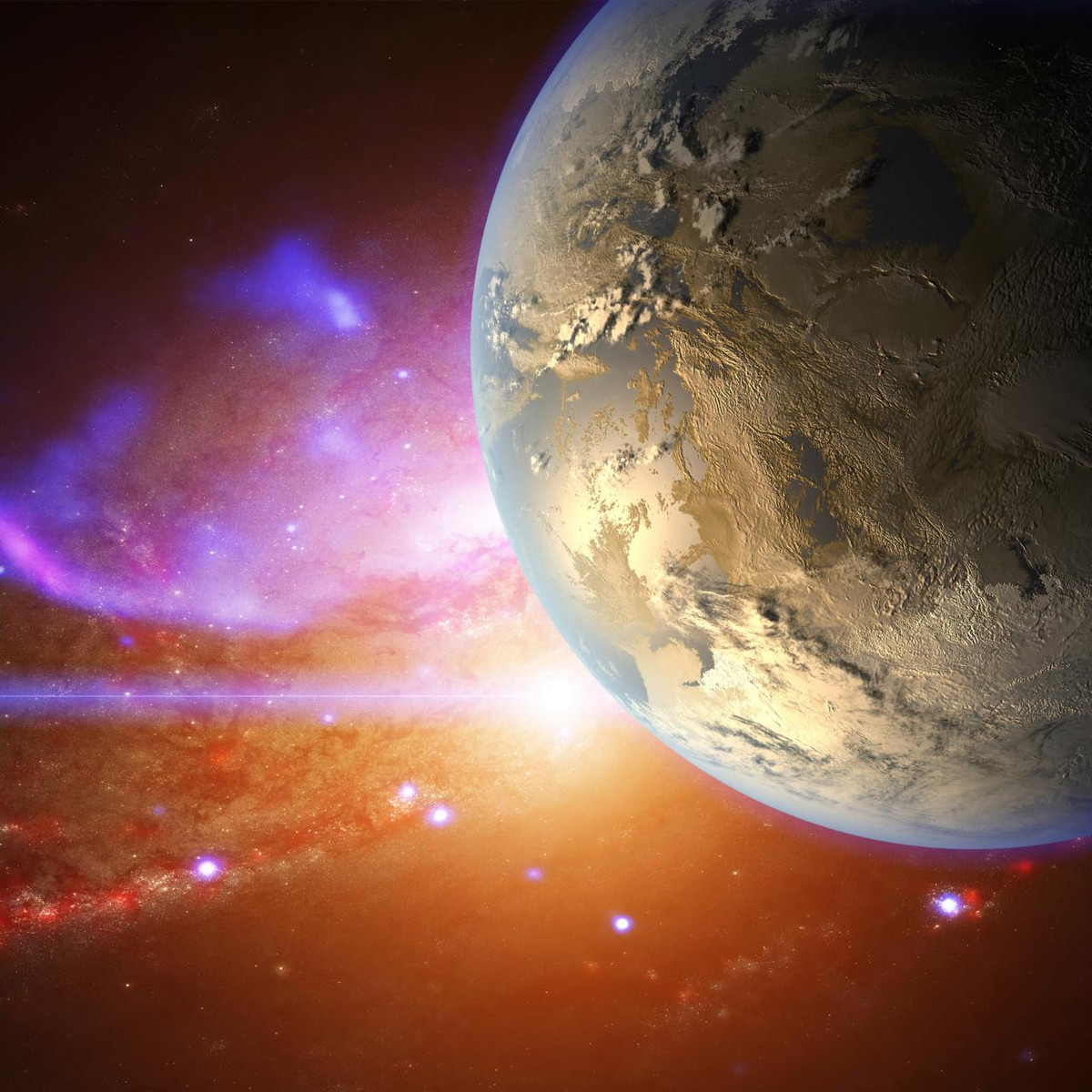 Nhóm chuyên gia do Đại học Cambridge ở Anh đứng đầu công trình đã phát hiện dấu hiệu của 2 chất dimethyl sulfide và dimethyl disulfide. Ảnh: @discovery.