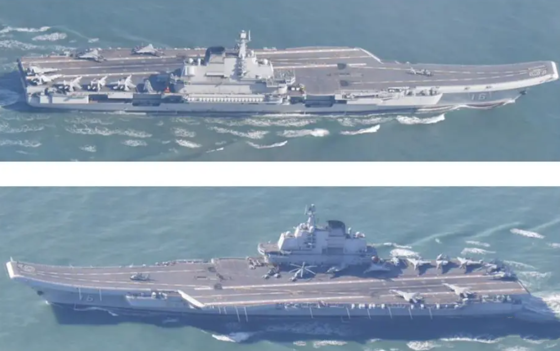 Được biết, Tàu sân bay Type 001 Liêu Ninh (CV-16) được Hải quân Quân Giải phóng Nhân dân Trung Quốc (PLAN) vận hành, được mua từ Ukraine dưới dạng một tàu lớp Kuznetsov chưa hoàn thiện của Liên Xô, mang tên Varyag. Sau đó, Tàu sân bay tiếp theo của PLAN tên là Type 002 Sơn Đông (CV-17) đã đi vào hoạt động, nó được chế tạo tại Trung Quốc nhưng có thiết kế rất gần gũi với Type 001. Ảnh: @Army Recognition.