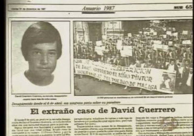Năm 1987, David Guerrero 13 tuổi, là một tài năng đang lên trong giới nghệ thuật Málaga, đang chuẩn bị cho triển lãm nghệ thuật công cộng đầu tiên tại phòng trưng bày La Maison. Nhưng vào ngày 6/4, ngay sau khi rời nhà để bắt xe buýt, David đã biến mất bí ẩn. Ảnh: @theolivepress.es.