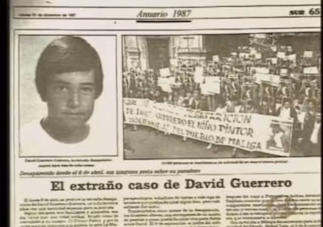 Năm 1987, David Guerrero 13 tuổi, là một tài năng đang lên trong giới nghệ thuật Málaga, đang chuẩn bị cho triển lãm nghệ thuật công cộng đầu tiên tại phòng trưng bày La Maison. Nhưng vào ngày 6/4, ngay sau khi rời nhà để bắt xe buýt, David đã biến mất bí ẩn. Ảnh: @theolivepress.es.