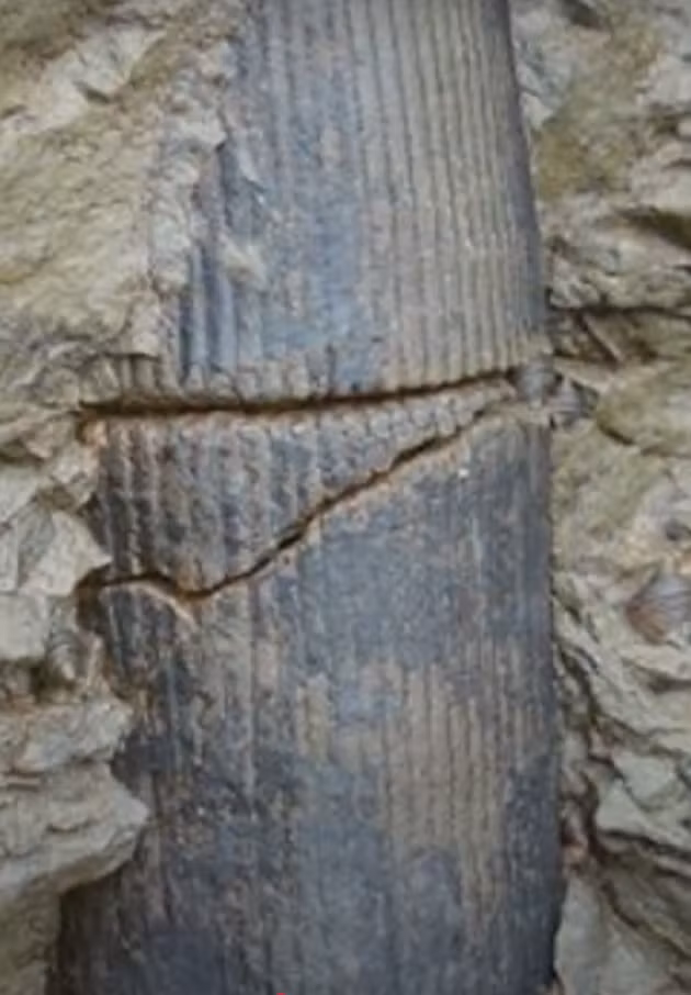 Song các đường ống Baigong có thể là kết quả của quá trình khác. Chúng có thể từng là các vết nứt trong đá sa thạch được tạo ra do sự nâng lên của Cao nguyên Tây Tạng, sau đó được lấp đầy bởi các trầm tích giàu sắt, do lũ lụt lắng đọng. Ảnh: @Shrouded Knowledge.