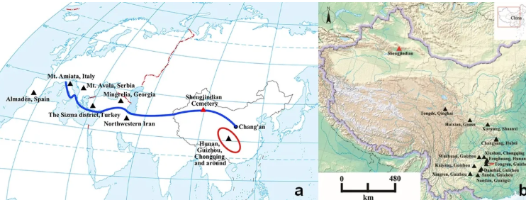 Một nhóm các nhà khảo cổ học ở Trung Quốc đã vô cùng kinh ngạc khi phát hiện ra ngôi mộ cổ của một người phụ nữ được chôn cất cách đây khoảng 2.200 năm trước, hài cốt có răng được sơn bằng một loại khoáng chất màu đỏ gọi là chu sa cực kỳ độc hại. Ảnh: @Qian Wang.
