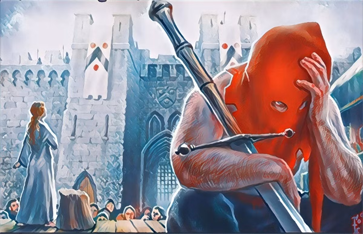 Mydlář là một nhân vật khét tiếng vì vẻ ngoài u ám của mình. Trong các cuộc hành quyết, ông đeo một chiếc mặt nạ trùm đầu màu đỏ được chế tác đặc biệt che kín khuôn mặt. Ảnh: @slowfoto.