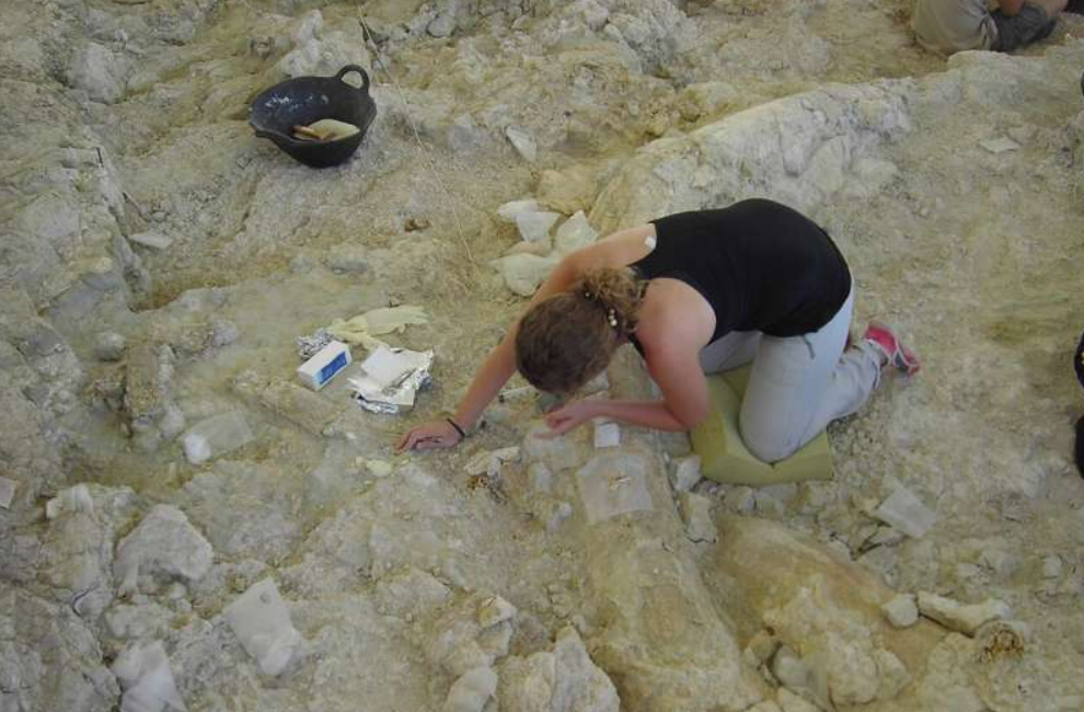 Các chuyên gia lưu ý, trong quá khứ, cát mịn lắng đọng gần một hồ nước thời tiền sử, có khả năng hoạt động như một bẫy cát lún tự nhiên. Ảnh: @Paul Palmqvist/María Patrocinio Espigares.