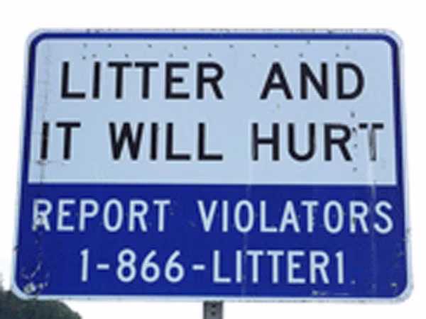 Hành động xả rác xuống đường phố ở Singapore có thể bị phạt tới 1.000 USD. Quy định này được Singapore áp dụng từ năm 1968 để giữ cho đường phố luôn sạch sẽ. Ảnh: List25.