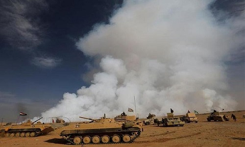 Theo Press TV, giao tranh ác liệt giữa các lực lượng an ninh Iraq và phiến quân IS đã diễn ra ở miền bắc Kirkuk và tỉnh Nineveh. Ảnh: FNA.