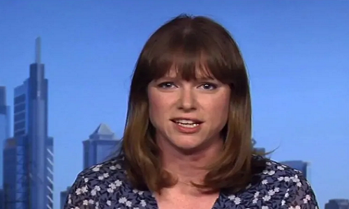 Kate Bedingfield từng làm việc trong chiến dịch tranh cử tổng thống của ứng viên John Edward hồi năm 2008 với tư cách là người phát ngôn. Ảnh: Fox.