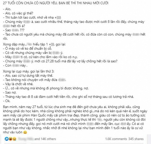 Gai e hoang loan hoa “cuc suc” khi duoc moi toi 8 dam cuoi