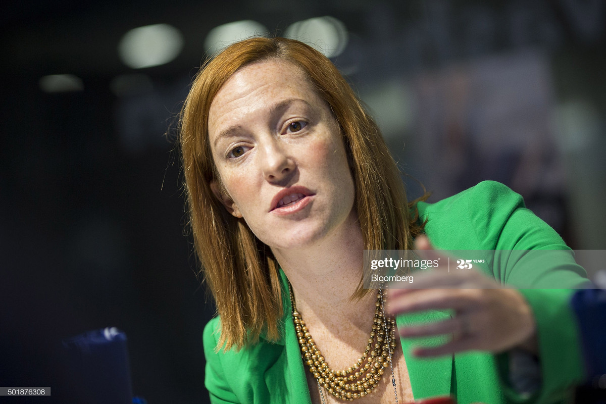 Vào tháng 11/2020, bà Psaki rời CNN và gia nhập đội ngũ chuyển tiếp Biden-Harris. Ảnh: Getty.