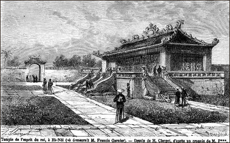 Một hình ảnh hiếm có về điện Kính Thiên cuối thế kỷ 19, khi công trinh chưa bị quân Pháp phá hủy.