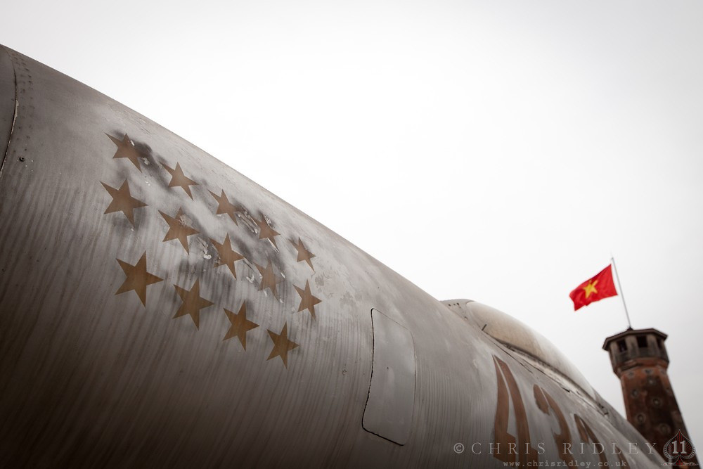 Chiếc máy bay MiG-21 của không quân nhân dân Việt Nam đã 14 lần lập chiến công trong kháng chiến chống Mỹ, hiện vật của Bảo tàng Lịch sử Quân sự.