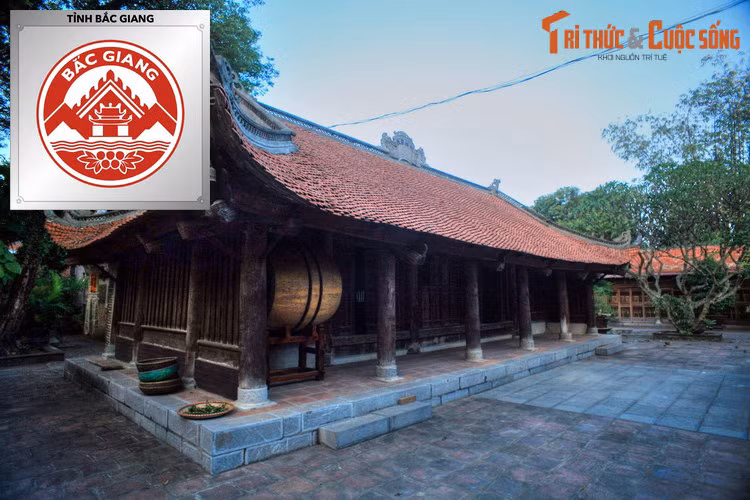  Logo của tỉnh Bắc Giang: Chùa Vĩnh Nghiêm. Ngôi chùa này được khởi lập vào thế kỷ 11, là một trung tâm Phật giáo lớn, nơi phát tích Tam Tổ phái Thiền Trúc Lâm của Phật giáo Việt Nam.